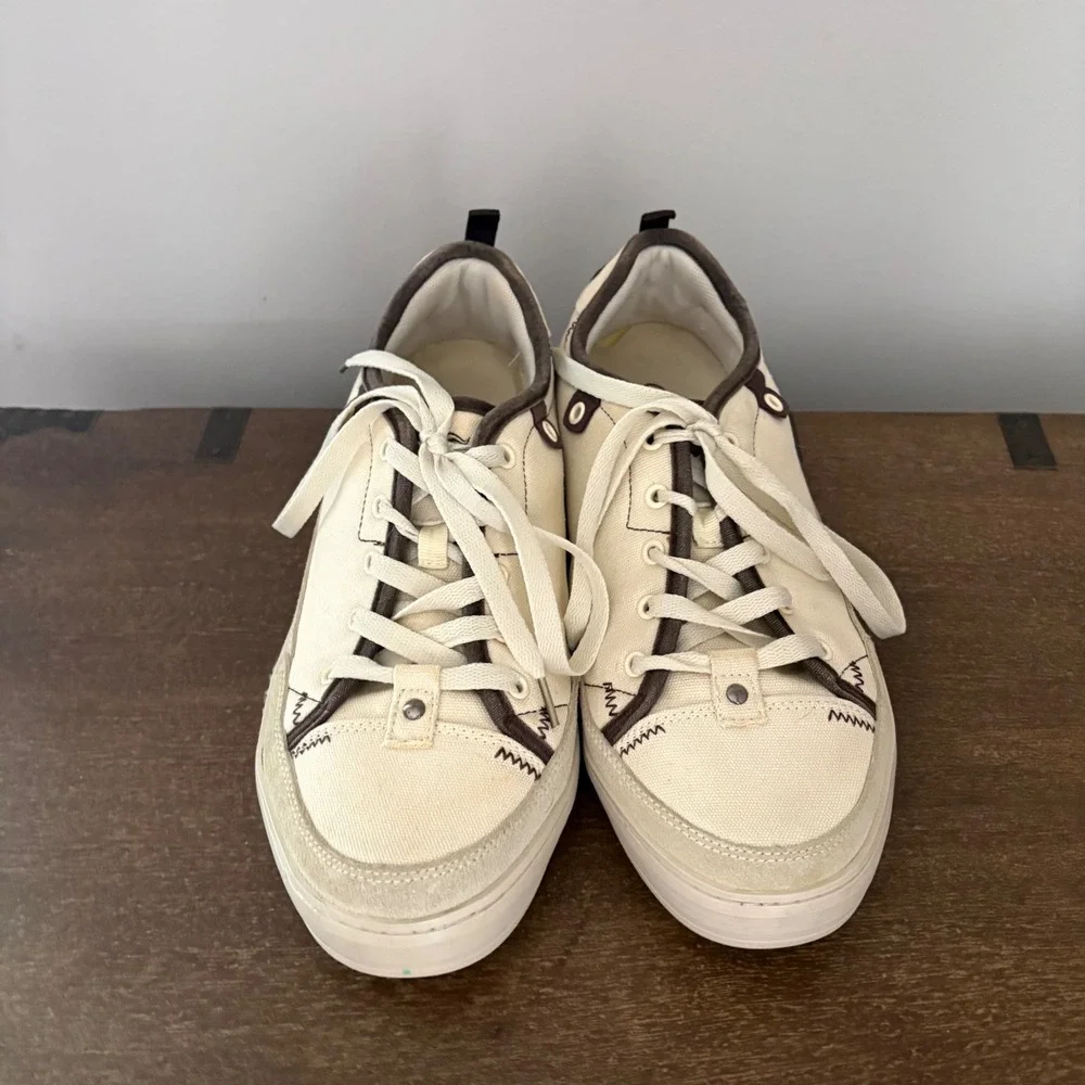 Gravity Defyer TB9731-M Mens Cream Brown Canvas Versoshock Sneakers Size 10